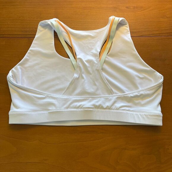 Fabletics White Sports Bra Adjustable Straps, Large Supportive Athletic Wear - Picture 4 of 4
